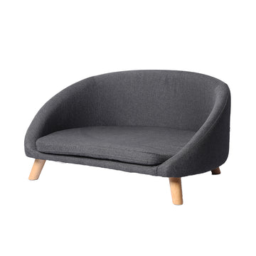 PaWz Luxury Pet Sofa Chaise Lounge Sofa Bed Cat Dog Beds Couch Sleeper Soft Grey PaWz